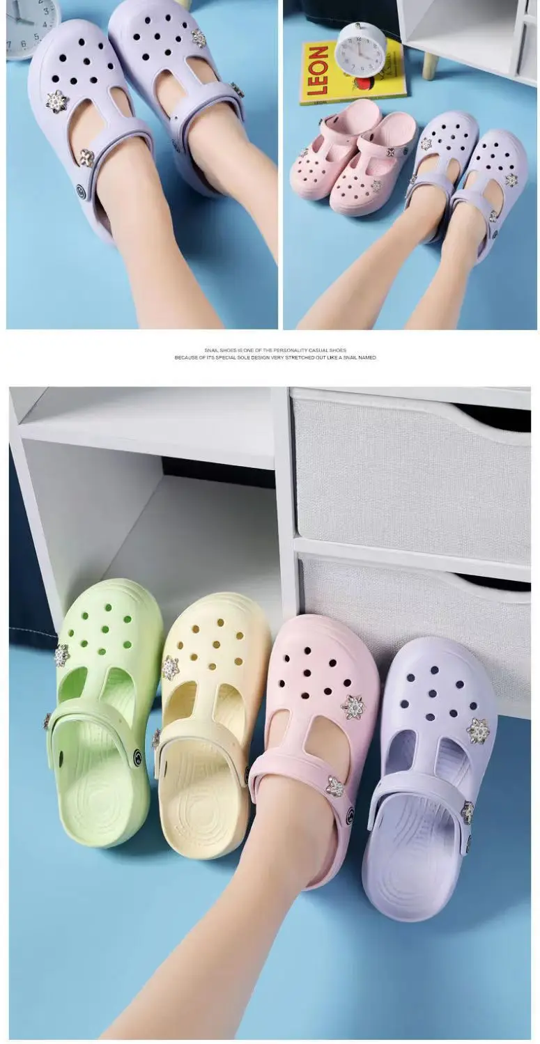 2025, Sommermode, EVA-Sandalen, lässig, bequem, für den Garten, Strand, Outdoor, Innenbereich, Unisex, Hausschuhe mit Löchern, Damen-Hausschuhe – Detail 14