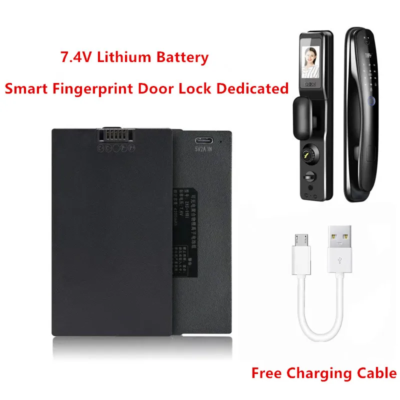 7-4V-Polymer-Lithium-Smart-Door-Lock-Battery-5000mAh-for-Xiaomi-Bosch ...
