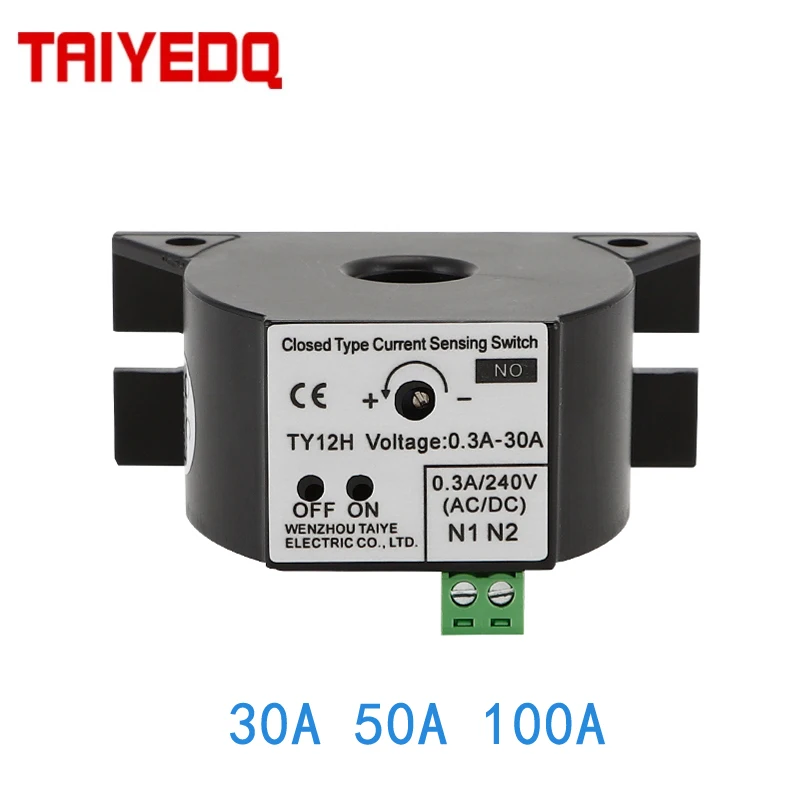 Jk12H 30A 50A 100A Interruttore Di Rilevamento Della Corrente Monitoraggio Ac Piccolo Interruttore Del Controller Di Corrente Sensore Di Protezione Da