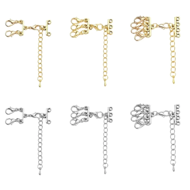

Stylish Tube Lock Necklace Clasps Bracelet Layering Clasps Multi Tube Lock Necklaces Clasps Separator Alloy Material DropShip