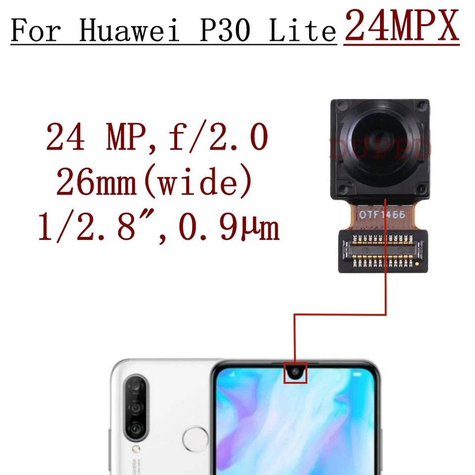Original For Huawei P30 Lite P30lite Front Rear View Back Camera