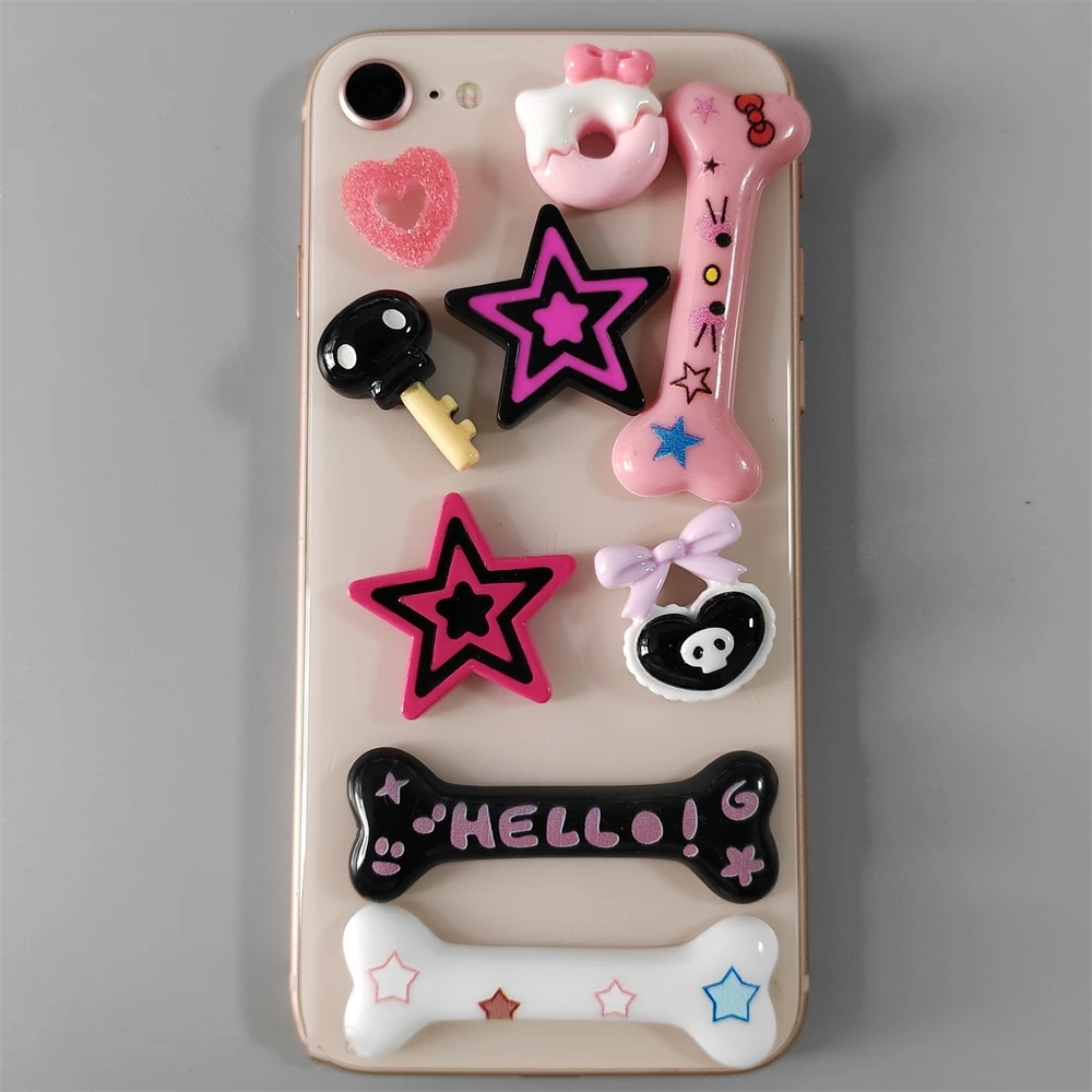 Y2KKIDS HANDMADE 「デコ電」 5Pcs 3D Kawaii Y2K Pink Binding Bow Heart Star Decoration