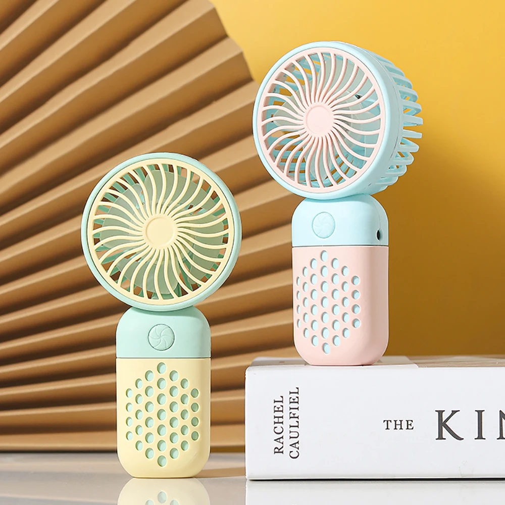 Handheld Mini Fan Cute USB Mini Fan Pocket Size Low Noise Small Electric for Home Outdoor Travel Student Dormitory