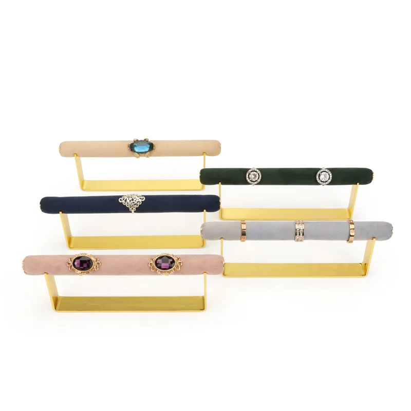 

Metal Jewelry Display Stand Ring Holder Cool T-Bar For Finger Rings Showcase Organizer