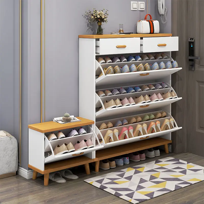 

Wholesale High Quality Luxury Customized Modern Elegant Storage Shoe Cabinet with Drawer