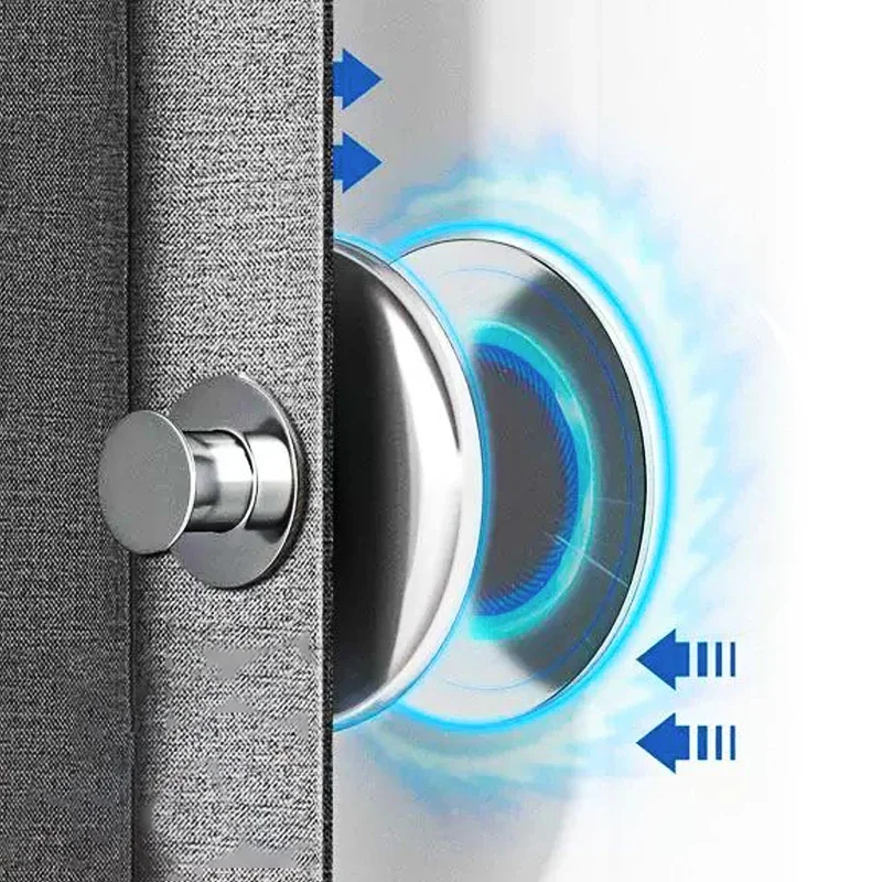 17/20/25mm Magnetic Curtain Fixed Clips Self-Adhesive Metal Hook Magnet Wall Mounted Shower Curtain Buckles Detachable Fasteners