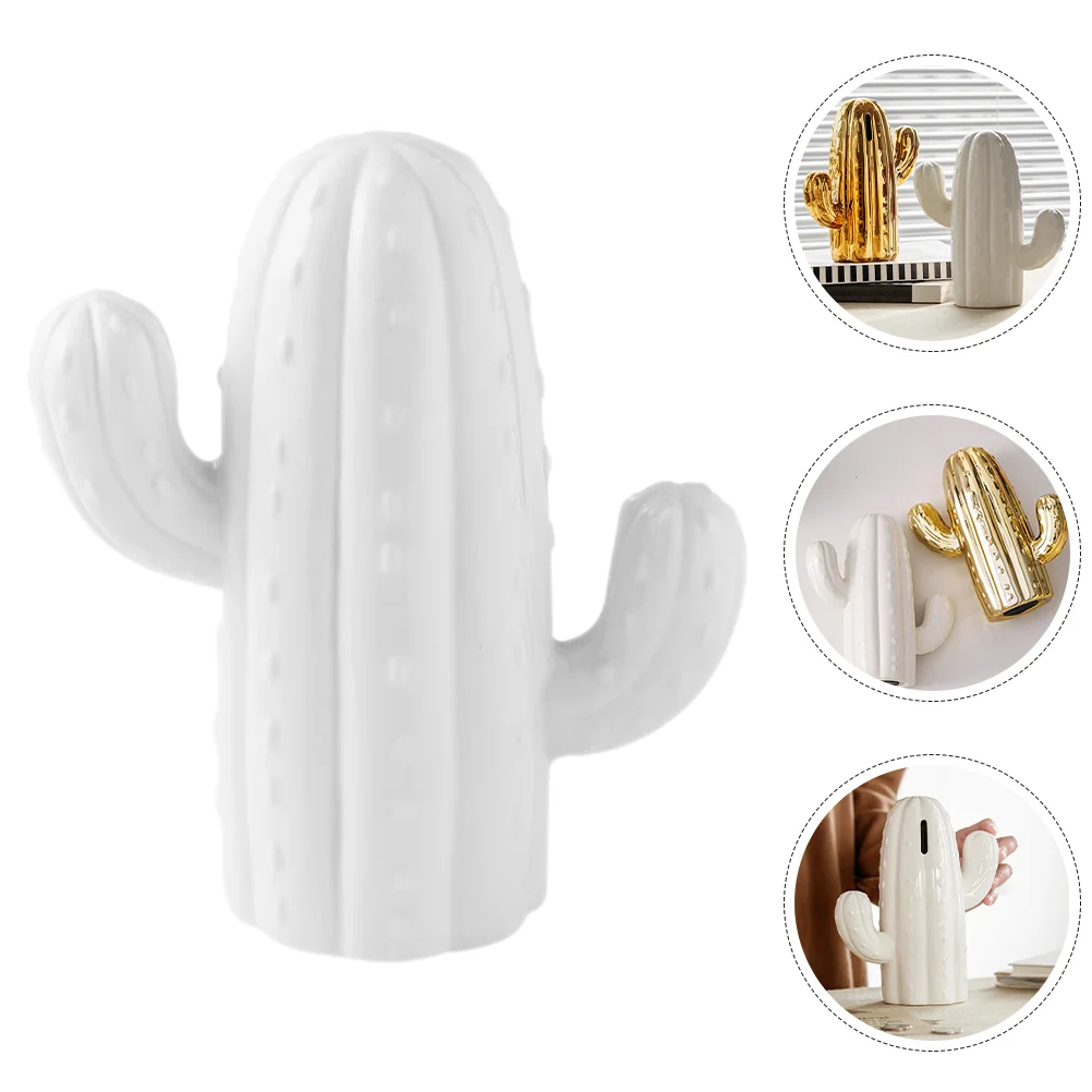 

Cactus Shape Piggy Bank Bedroom Coin Bank Kids Coin Holder Money Storage Container
