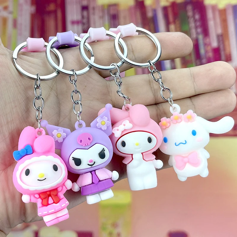 

Автомобиль Подвеска детские подарки Sanrio Kuromi Мелодия брелки аниме экшн-фигурки Cinnamoroll игрушка сумка орнамент брелок