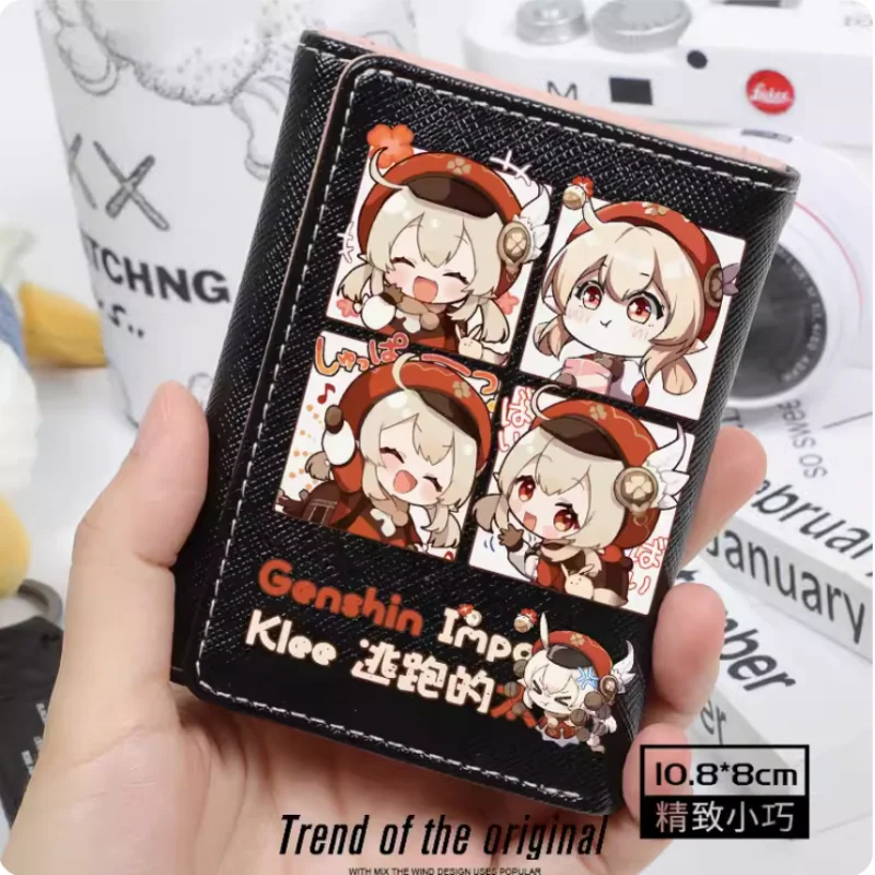 Anime Genshin Impact Klee  Fashion Wallets PU Purse Card Holder Hasp Money Bag Cosplay Gift B200