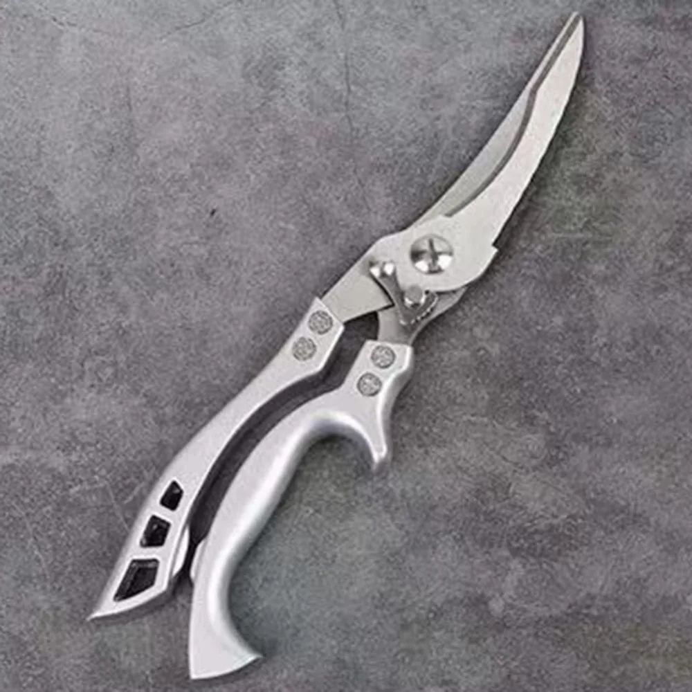 Stainless Steel Poultry Shears Spring Loaded Labor-saving Kitchen Shears Sharp Chicken Bone Kitchen Scissors Crab