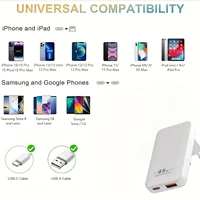 45W GaN Super Slim Folding Travel Dual Port USB Wall Charger, Fast Charging, with USB-A and USB-C Ports, for Laptops, Dell, For - Image 5