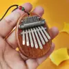 1Pcs Wood Mini Thumb Piano Musical Toys 8 Tones Portable Beginner Finger Piano 4