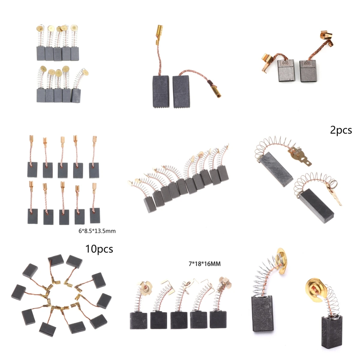 

2/4/5/10pcs Carbon Brushes for Generic Electric Motor Power Parts Tool Brush Replacement For Motors Dremel Rotary Tool