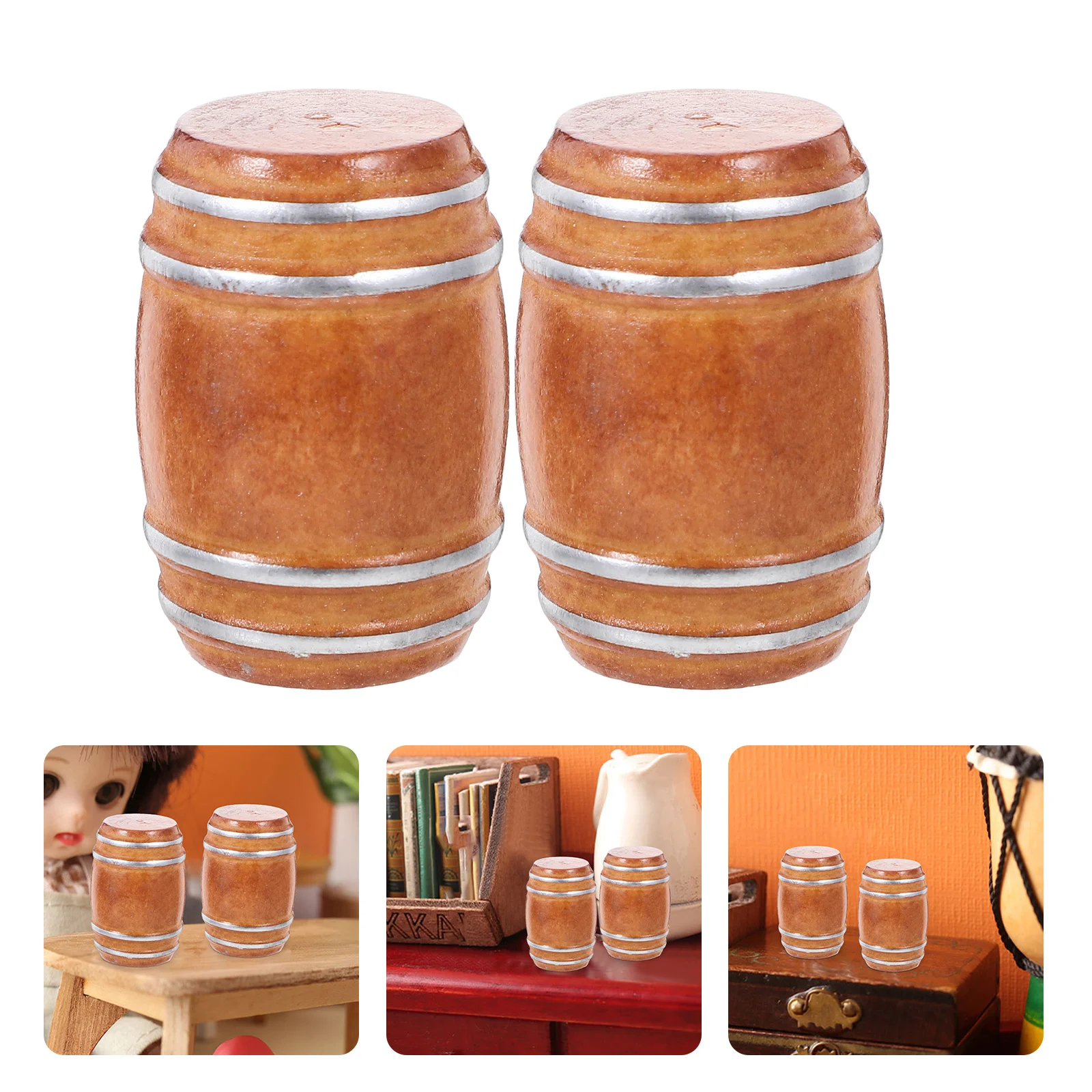 

2 Pcs Home Accessories Toy for Kids Dollhouse Bar Retro Decor Mini Scene DIY Vintage