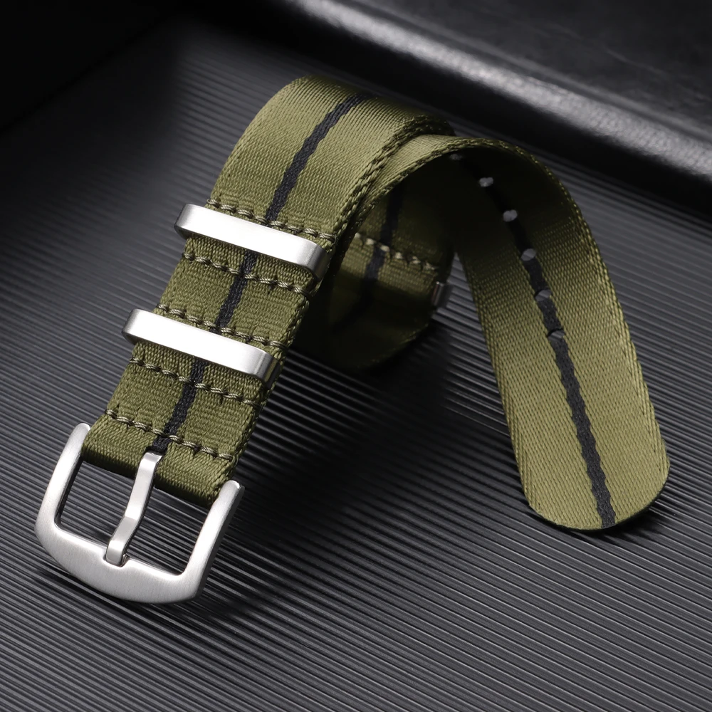 Nylon Canvas Watch Strap Bracelet - Military Sport Style, Unisex Replacement Watch Band (20mm/22mm)