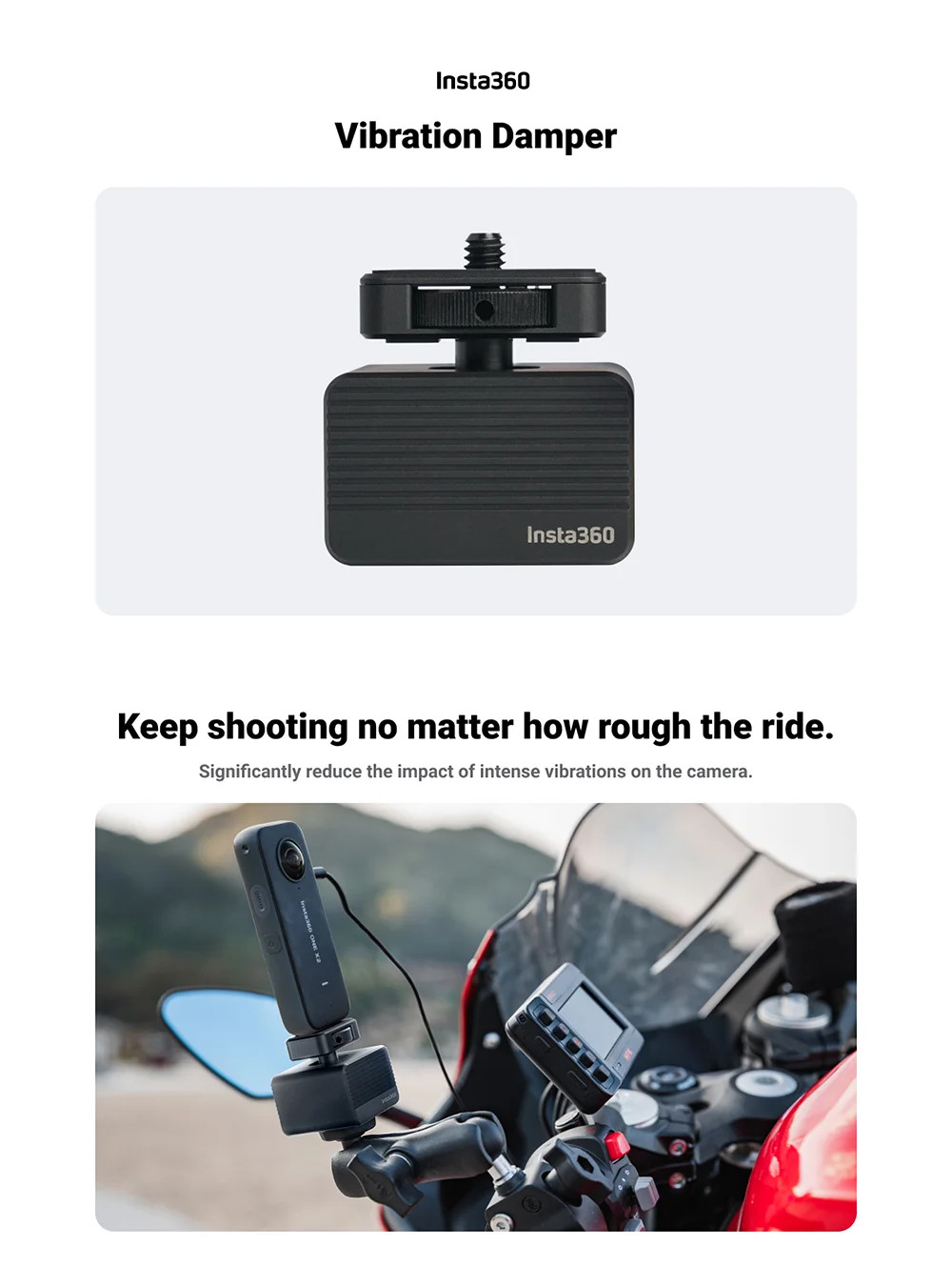 Description Picture 2 of itemOfficial & Original Insta360 Vibration Damper, Significantly reduces impact of intense vibrations on the camera.