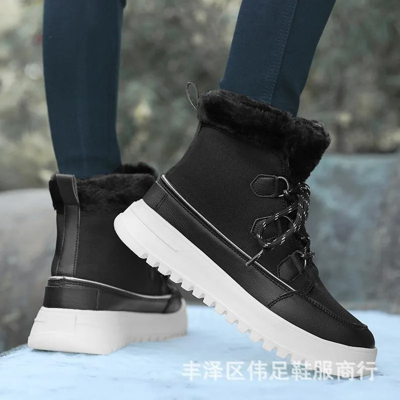 Fashion Women Snow Boots With Plush Warm Sports Casual Antiskid Winter Shoes Size 36-42