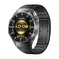 Premium Titanium Strap for Smartwatch - Elegant Metal Wristband Bracelet (Black)