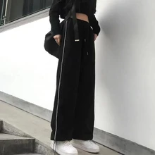 

Casual pants female Harajuku 2022 summer bodybuilding slim high waist straight new stretch soft student street wear y2k clothes