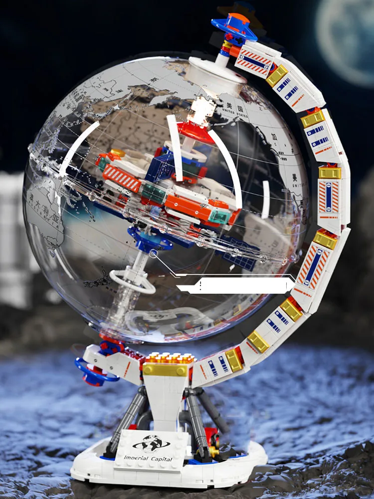 Universum Exploration Bausteine ERDE Modell Sets Bau Block Raumstation Globus Astronaut Figuren Pädagogisches Spielzeug – Detail 8