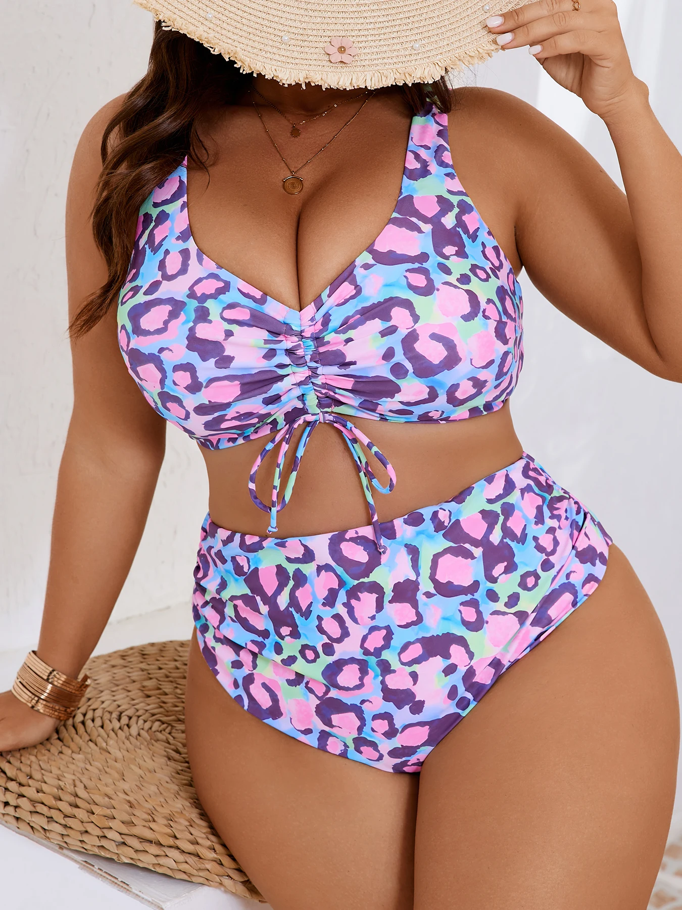 Plus Size Leopard Bikini Set 5