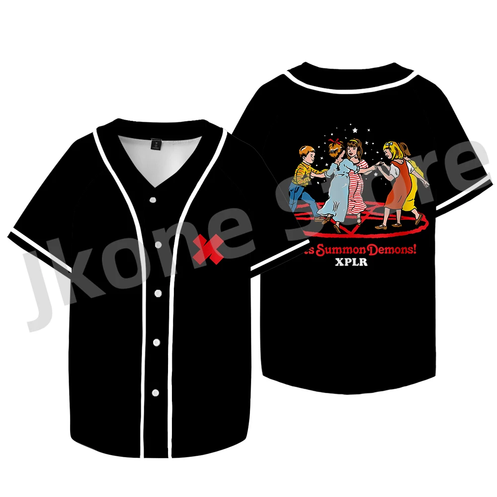 

Sam and Colby Jacket Let's Summon Demons! XPLR Hell Week Merch Women Man Fashion Casual Streetwear Tee Top T-shirts
