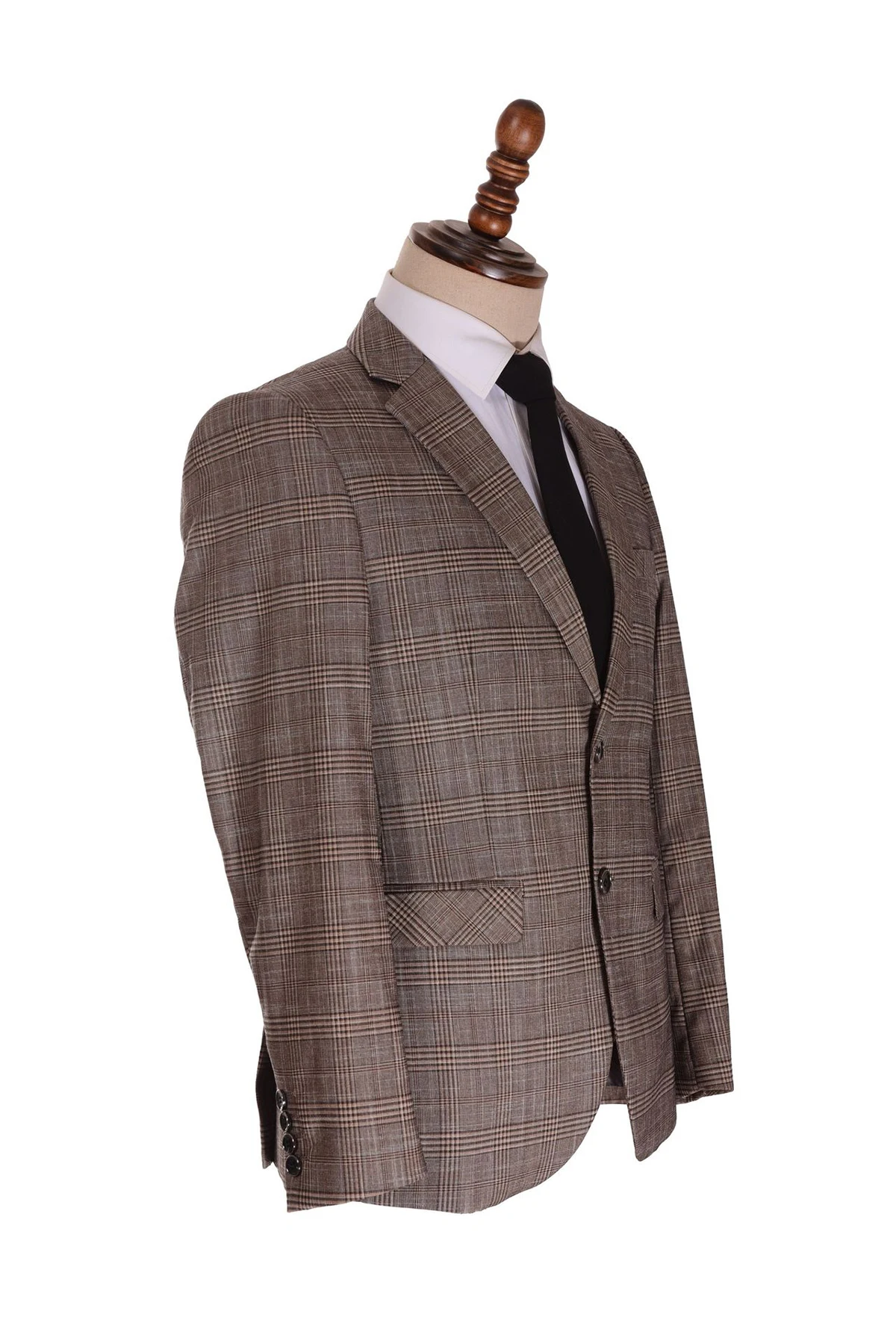 Plaid New Men Suit Tailor-Made 2 Pieces Blazer Pants Single Breasted Fashion Business Peaked Lapel Wedding Groom Prom Tailored