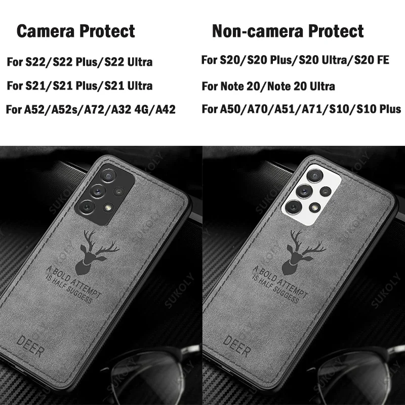 Premium Deer Patterned Hard Cover Phone Case