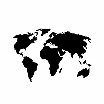 Adesivo per auto con mappa del mondo, decorazione personalizzata alla moda, in vinile, per moto, modello artistico in PVC, 18 cm x 12 cm
