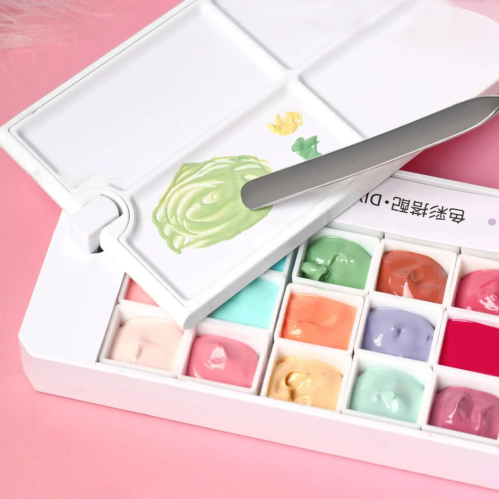 Palette di gel per unghie 18 colori, colla solida per lucidatura unghie, texture cremosa a lunga durata, applicazione fluida per nail art e saloni. - immagine 3