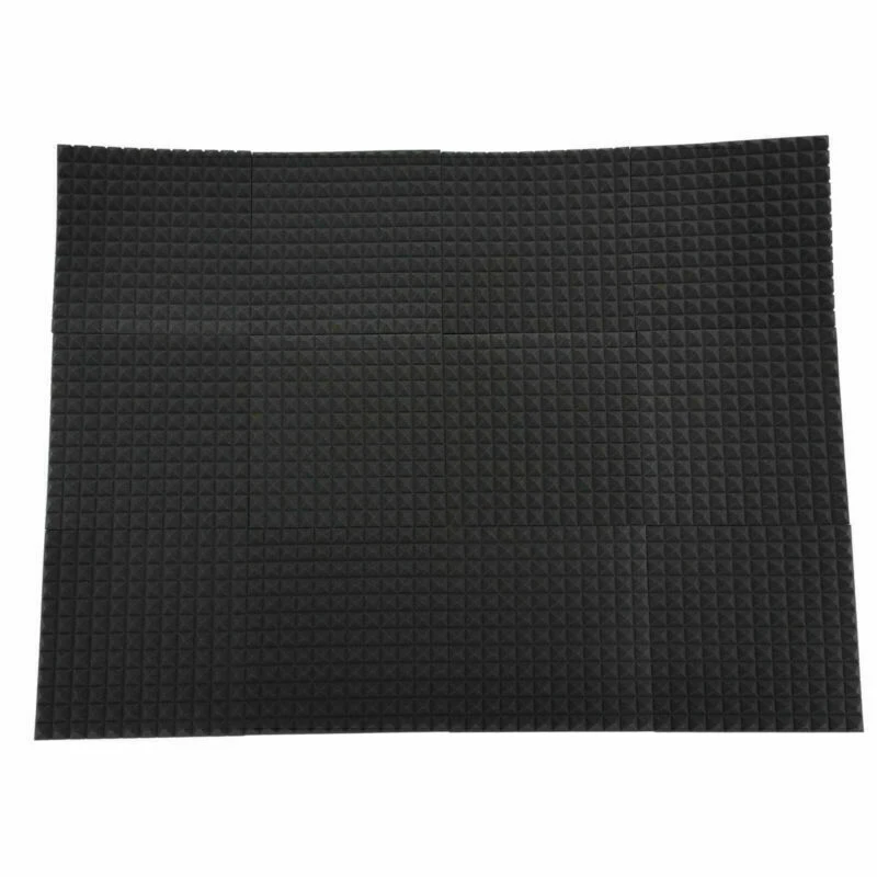 12 Pack Pyramid Shape Soundproof Foam Sound Proof Padding Treatment Panel For Echo Bass Insulation
