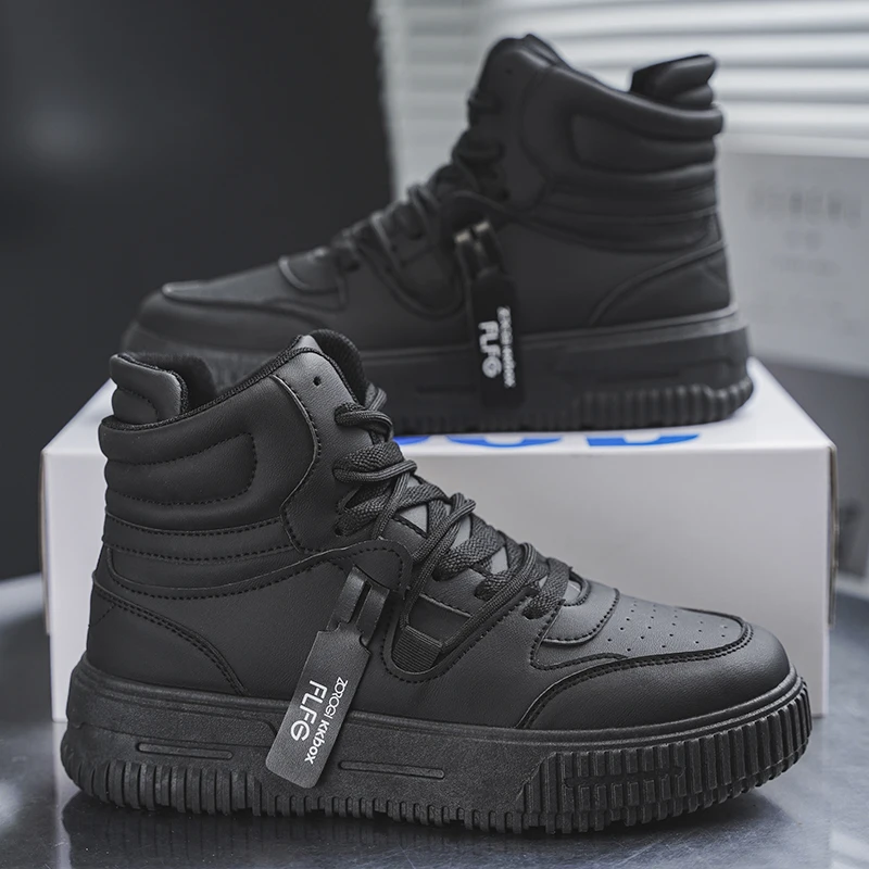 Autumn and winter high top men's shoes, trendy board shoes, versatile sports and leisure shoes for teenagers 2