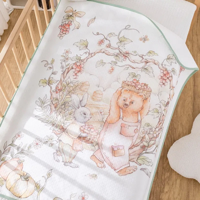 Waterproof Baby Diaper Changing Mat Castle Diaper Changing Pad Cover 80x100cm Cotton Printed Washable Baby Breathable Urine Pad