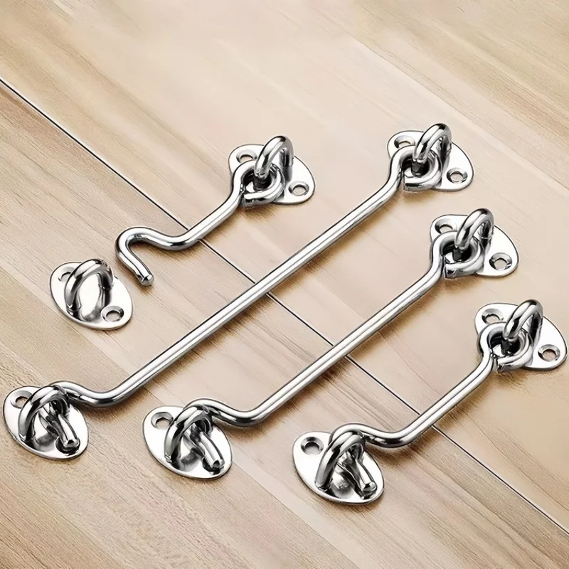4Pcs Stainless Steel Hook and Eye Latch