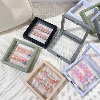 10 Pieces PE Film False Nail Tips Packaging Box Press On Wearing Armor Acrylic Display Box Nail Tips Organizer Display 1