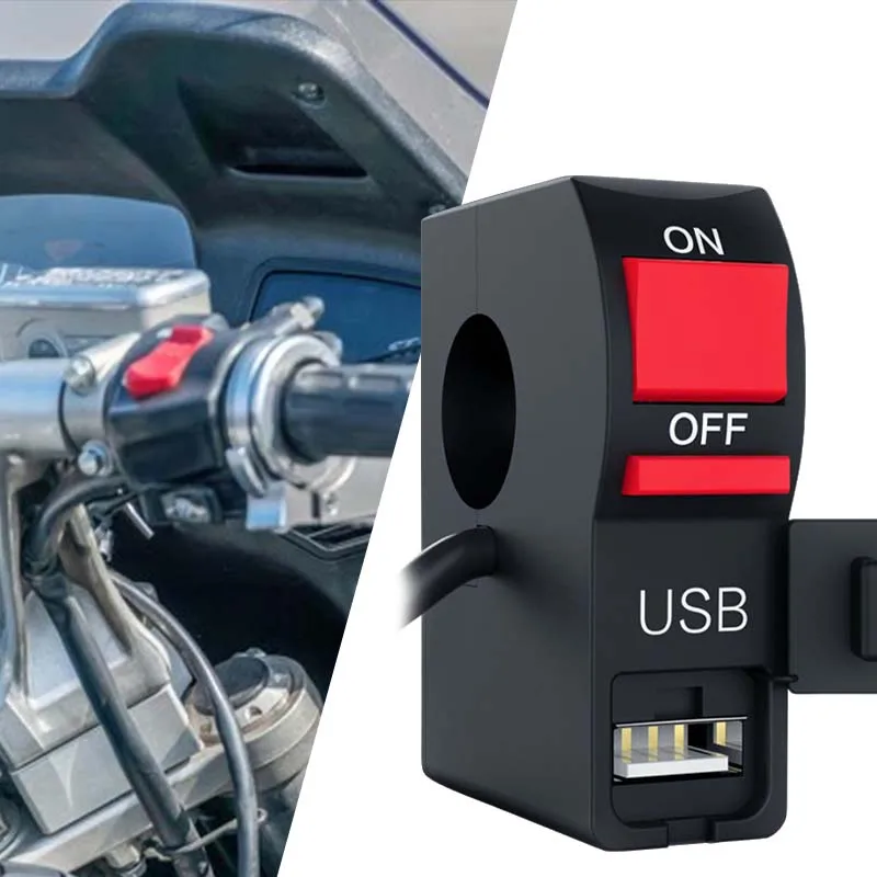 Für Motorrad 22–25 Mm Lenker, Dual USB Ladegerät Adapter Mit 12 V  Gleichstrom Steckdose Und Ein /Aus Schalter, Zigarettenanzünder Buchse Von  15,14 €