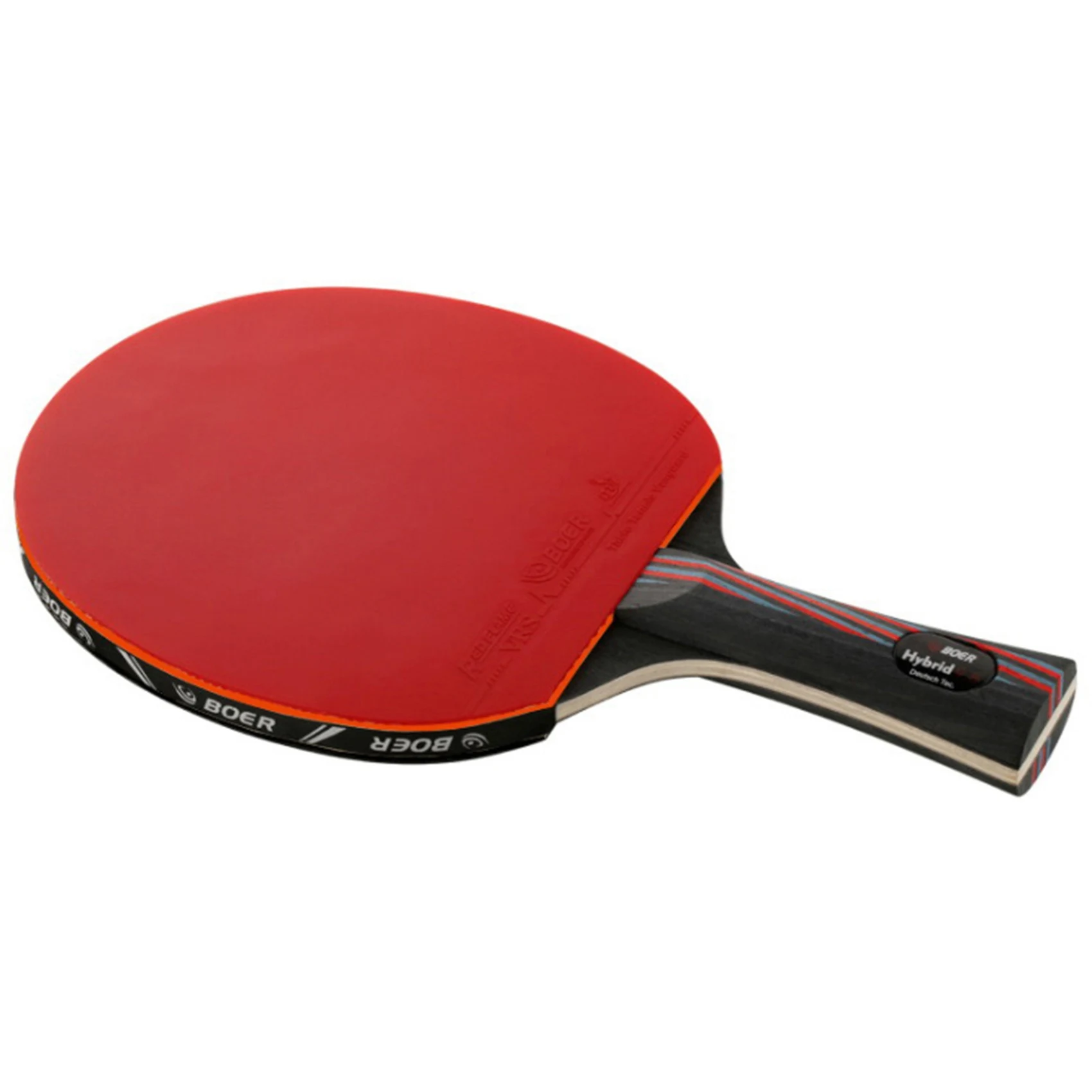 Boer-Raquette de tennis de table en fibre de carbone pour adultes, lame de ping-pong, batte pour club d'entraînement, sac de rangement, manche long