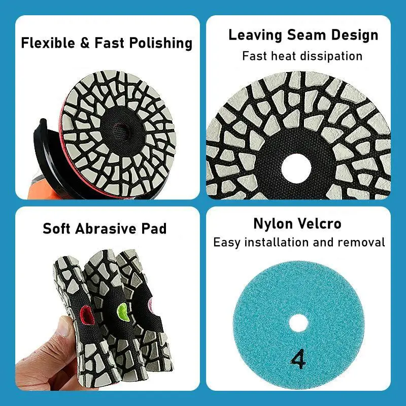 Set Di Tamponi Di Lucidatura Diamantati 4 Poll. Wet/Dry Da 8 - Foto 9