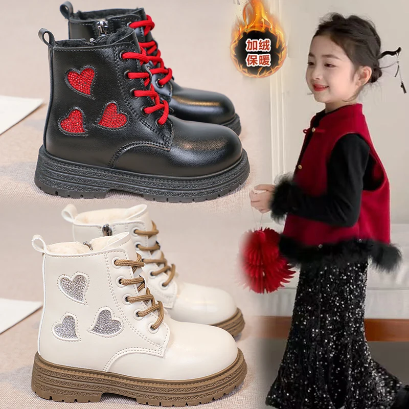 Girls Fleece Winter Snow Boots Non Slip Breathable