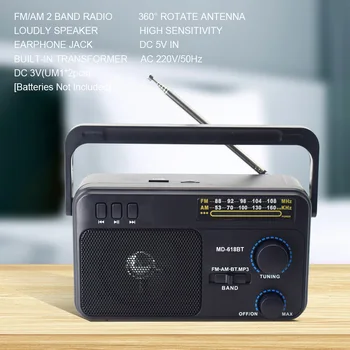 Radio AM FM Radio Transistor Short Wave Radio Powered by 3V Two Battery or Home, Large Knob, Suitable for Indoor and Outdoor Use 5