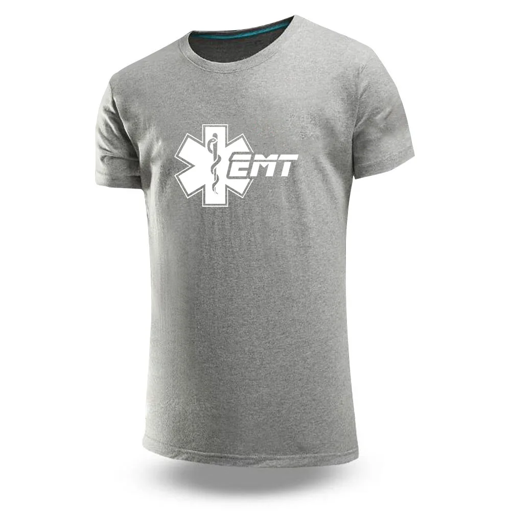 

EMT Paramedic Emergency Medical 2023 Men's New Summer T Shirts Short Sleeves Breathable Hip Hop Sports Print Casual Fashion Tops