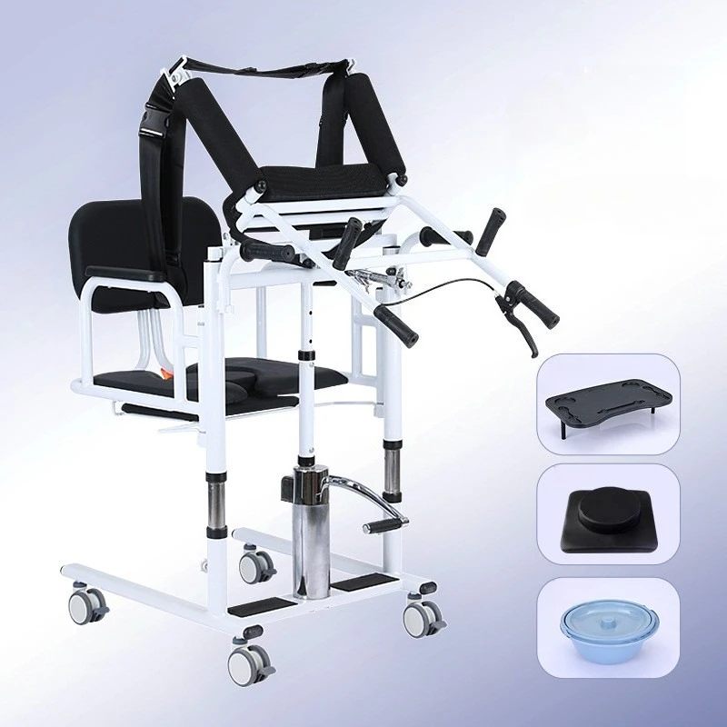 Patient Lift Transfer Chair Commode Chair Elderly Care Device Folding Shower Toilet Bathroom For Elderly and Disabled People with patient lift chair