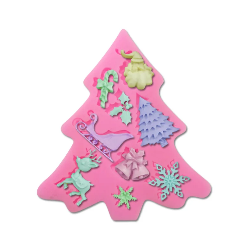 

Christmas Gifts Christmas Tree Silicone Mold Chocolate Turn Sugar Baking Cake Mold Gypsum Drop Glue Soap Mold Ornament