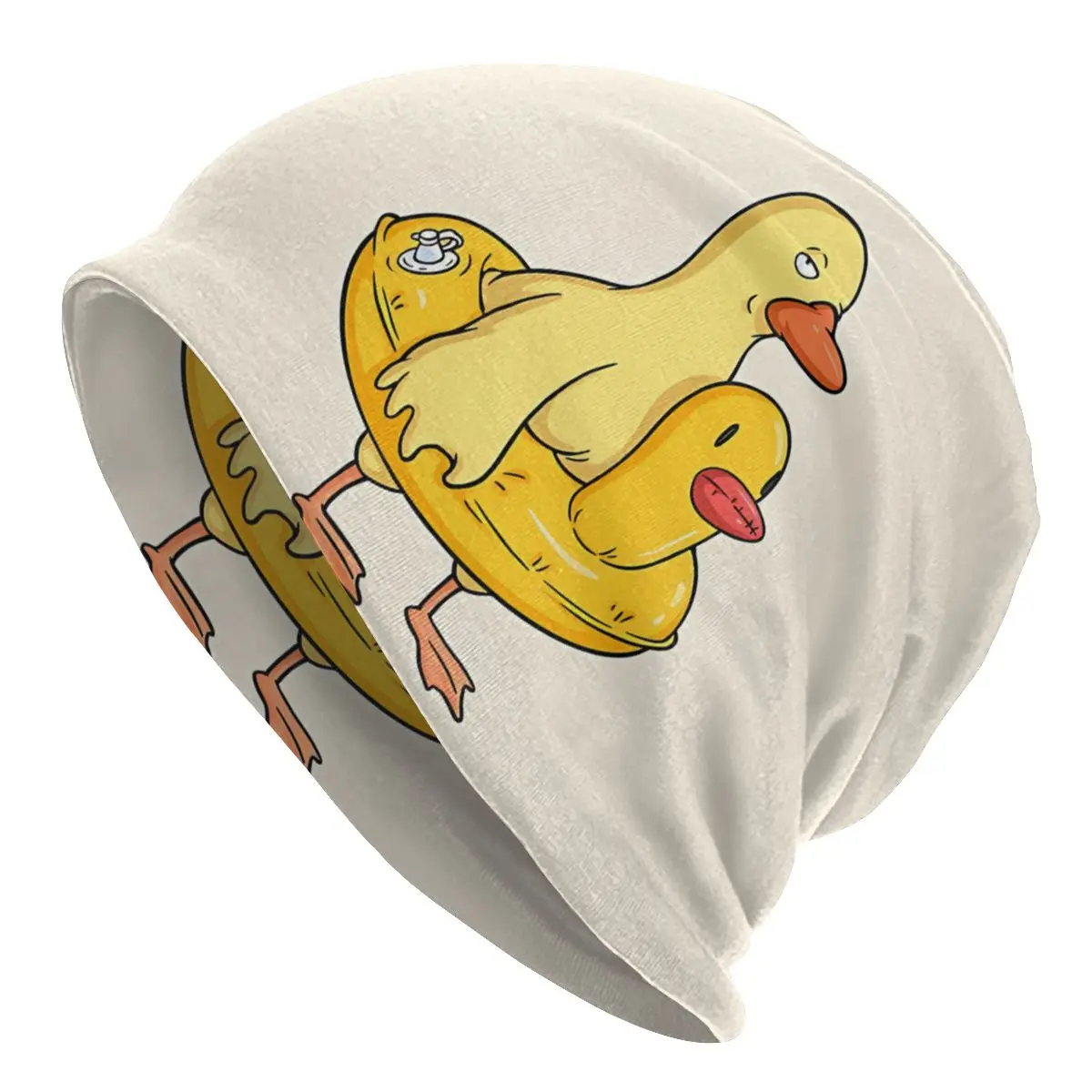 

Rubber Duck Skullies Beanies Outdoor Hats Double Duck Thin Bonnet Hipster Caps Men Women's Earmuffs