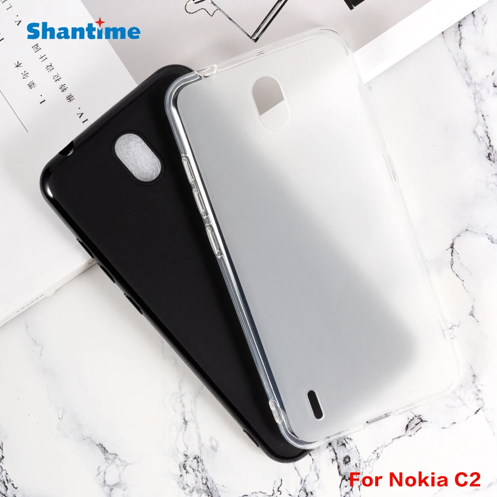 Per Nokia C2 Del Gel Pudding Silicone Del Telefono Di Protezione Posteriore Borsette Per Nokia C2 Caso Molle Di Tpu