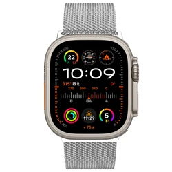 Milanese Loop Bracelet Strap for 42mm 44mm 45mm 49mm (Silver)