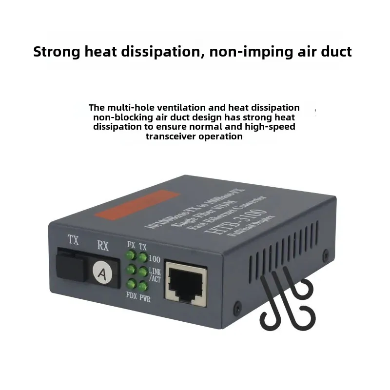 High Speed Gigabit Fiber Optic Transceiver HTB-GS03 SC Interface Optical to Electrical Converter for Efficient Data Transmission
