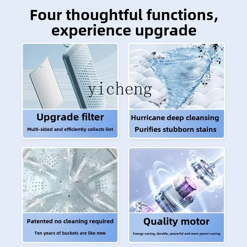 ZK large capacity pulsator washing machine household automatic washing integrated portable washer 4