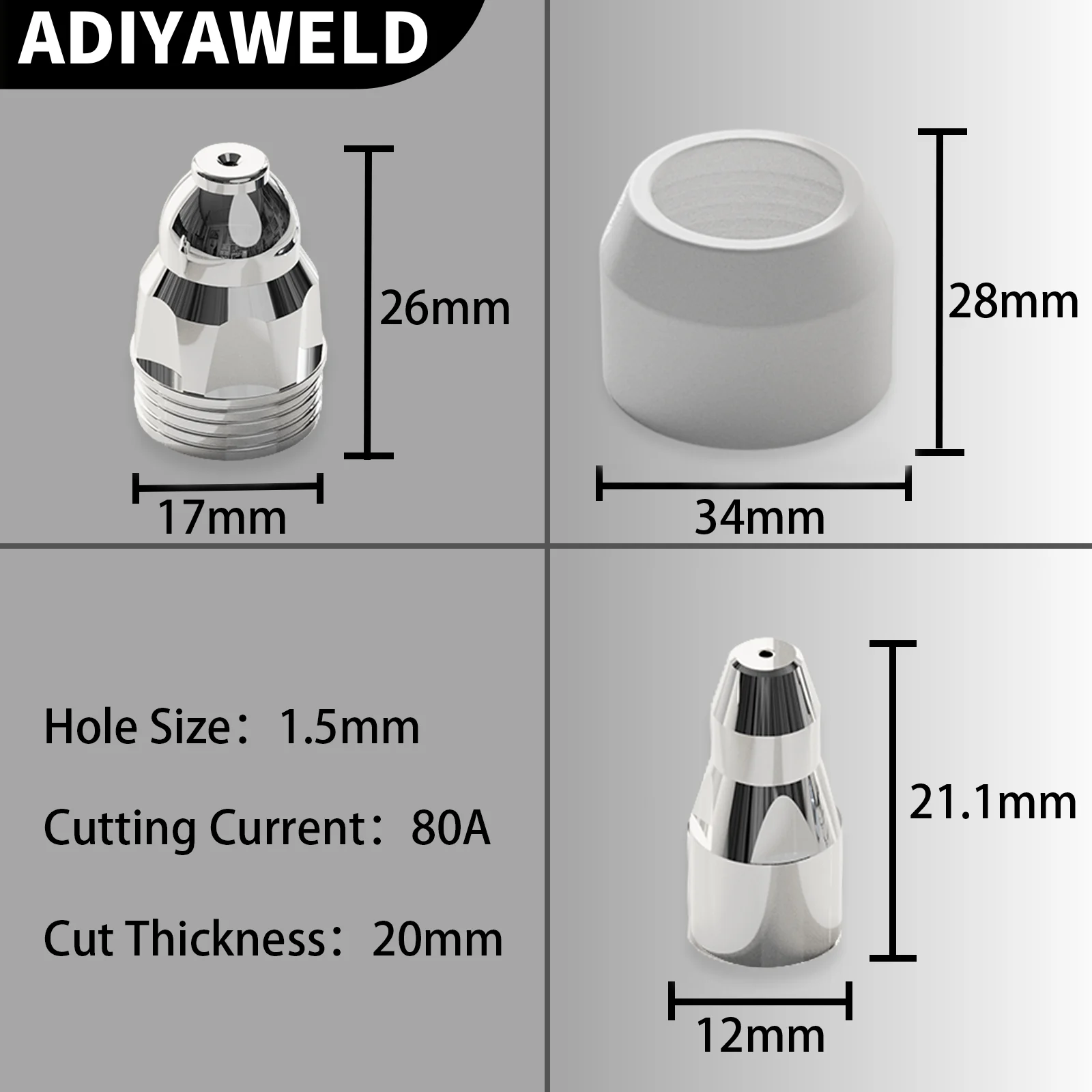 Gas Torch Welding Torch ADIYAWELD P80 Air Plasma Cutting Torch 3M/5M/7M