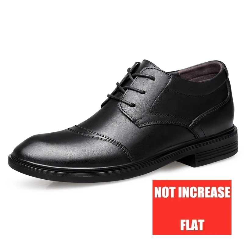 Hidden Heel 7CM Cow Leather Men Shoes Office Work Elevator Shoes Brand Man Business Oxfords Footwear Casual Lift Sneakers